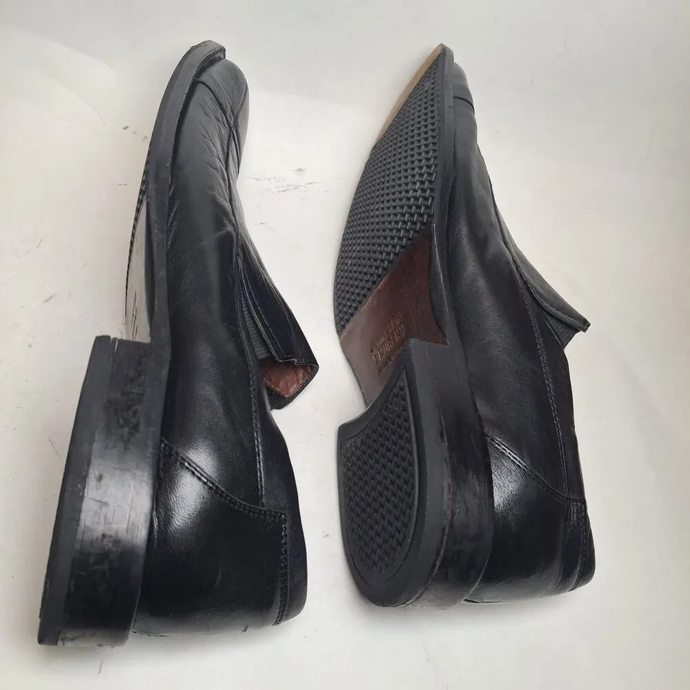 Johnston Murphy Sheepkin Y2k Square Toe Black Leather Slip-on Loafer Brazil 11M